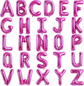TONIFUL 52 Pieces 16 Inch Rose Red Letter A-Z Balloons,Custom Phrase Mylar Foil Alphabet Letter DIY Personalized Phrase Banner for Birthday Anniversary Celebration Graduation Party Supplies Decor