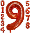 40 Inch Large Red Number Celebration and Decoration Balloon for Birthday Parties, Graduations, Anniversaries, Weddings, Photo Shoots, Special Events - Helium Foil Mylar (Red Number 9)