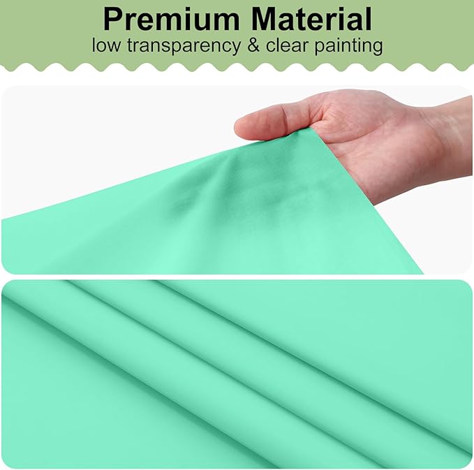 misaya 6 Packs Disposable Plastic Table Cloth, 54 x 108 Inch Waterproof Rectangle Tablecloth, Leakproof & Sturdy Decorative Table Covers for Easter, Picnic, Party and Outdoor, Mint Green