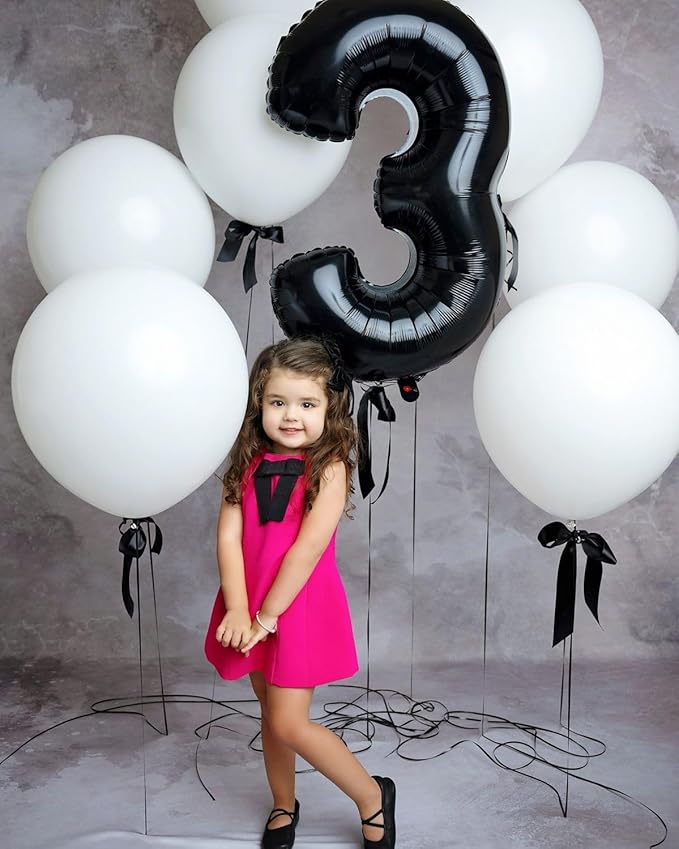 Number 13 Balloons, Balloons for Man Woman 13th Black Birthday Party Decoration, 40 Inch Foil Number Ballon for 13, 31 Anniversary, Bridal Shower, Graduation, Halloween, New Year
