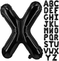 Lovoir 40 Inch Large Black Letter X Balloons Big Size Jumbo Mylar Foil Helium Balloon for Birthday Party Celebration Decorations Alphabet Black X