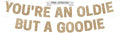 Pre-strung You're an Oldie But a Goodie Birthday Banner - No DIY - Gold Glitter Funny Adult Party Banner for Men & Women - Pre-Strung 10 ft Strands - Birthday Party Decorations - Did We Mention No DIY