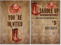 Soiceu Retro Counrty Western Birthday Party Invitations with Envelopes Set of 20 Wild West Cowboy Birthday Party Invites for Men