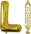 Letter Balloons Gold Party Balloon - 40 Inch Large Gold Letter L Balloon, Letter Balloon Birthday Decorations, Balloon for Women Men Anniversary Party Decorations Supplies