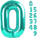 Number 0 Balloons 40 Inch Blue-green Number Balloons for 10 20 30 40 50 60 70 80 90 100 Numbers Balloon Birthday Decorations Wedding Event Baby Shower