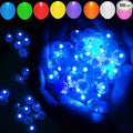 100pcs Blue LED Balloon Light, Round LED Ball Lamp Tiny Led Lighting Decoration for Indoor Outdoor Party Event Fun Wedding Festival Birthday Halloween Christmas Party Supplies