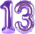 Number 40 Inch Balloon, Large Purple Number 13 Balloon Party Decorations for 1 3 31 Birthday Memorial Day, Foil Balloon for Outdoor & Indoor Wedding Supplies
