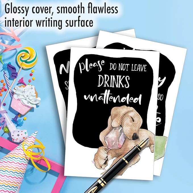 NobleWorks, Assortment Pack of 3 Funny Birthday Greeting Cards with Envelopes (3 Designs, 1 Each) Dog Antics Party VC10796BDG-C1x3