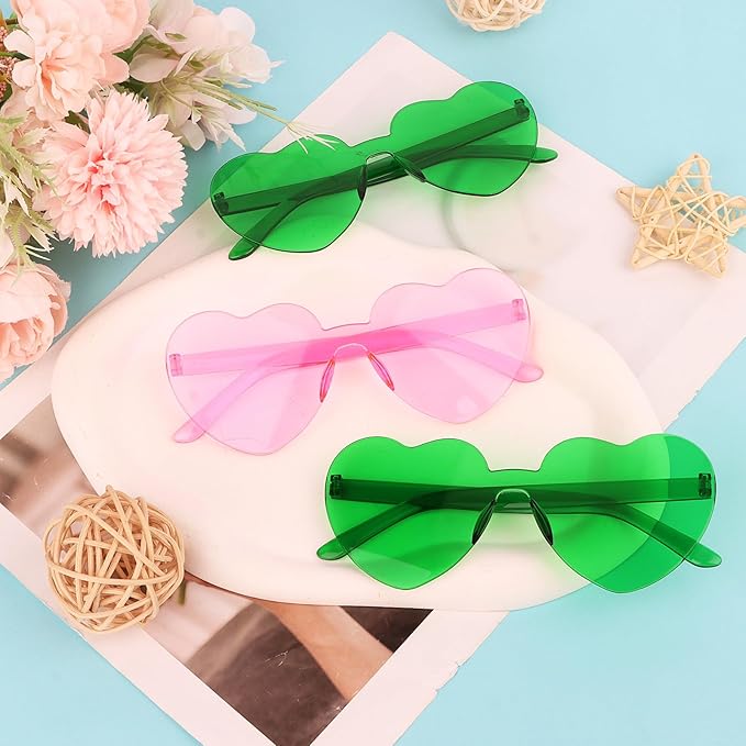 Heart Sunglasses 12/18/24 Pcs Heart Shaped Glasses for Women Cute Funny Party Glasses Party Favors Accessories