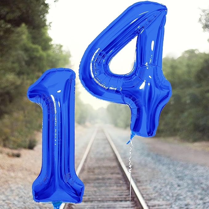 Number Balloons Navy Blue Balloons - Giant Number 10 Balloon, 10 20 30 40 50 Numbers Balloon Birthday Decorations, Blue Party Supplies for Boy Men