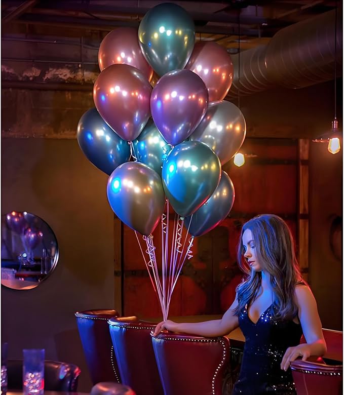 Balloon Column Kit for Floor-7 Colors Metallic Balloon Stand Kit,Base&Pole,Balloon Tower Backdrop Arch Decoration for Wedding,Bridal&Baby Shower,Birthday Party,Anniversary,Graduation