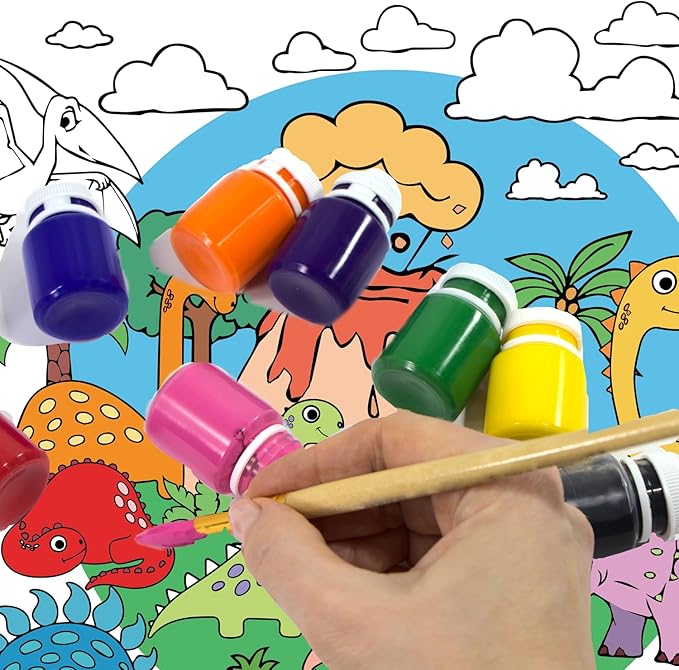 30x72 Inches Dinosaurs Giant Coloring Poster, Birthday Gift for Kids, Versatile Classroom Wall Décor & Birthday Activity, Dinosaur Poster/Table Cover for School Parties and Special Events