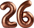 40 Inch Dark Brown Balloon Number 26,Chocolate Jumbo Mylar Foil Helium Balloon for 26th Digital Balloons for Birthday Party,Wedding Anniversary Party Decorations