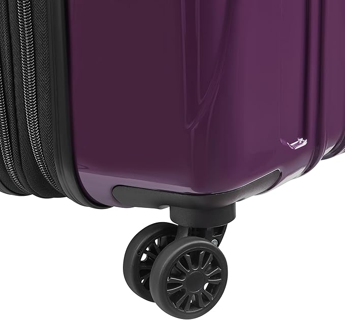 DELSEY PARIS Helium Aero Hardside Expandable Luggage with Spinner Wheels, Plum, 3-Piece Set (21/24/28)