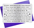 Grandson Birthday Card, Grandson Bday Gift, Engraved Wallet Card
