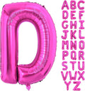 40 Inch Large Hot Pink Letter D Balloons Alphabet D Letter Balloons Foil Mylar Letter A Balloons for Birthday Party Anniversary New Year Graduation Wedding