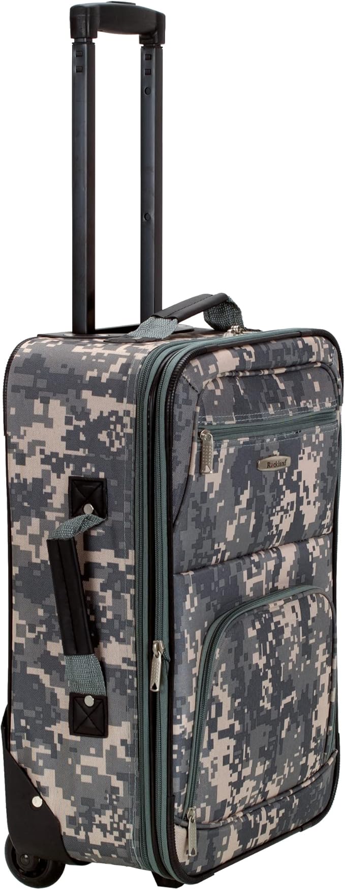 Rockland Fashion Softside 4 Piece Luggage Set, Expandable, (14" Tote/19"/24"/28"), Acu Camo