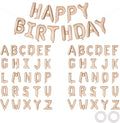 65 Pcs Caramel Happy Birthday Balloons and 2 Sets A-Z Letters Foil Balloons, 16 Inch Personalized Name Happy Birthday Banners for Wedding Baby Shower Anniversary Party Decorations (Caramel)