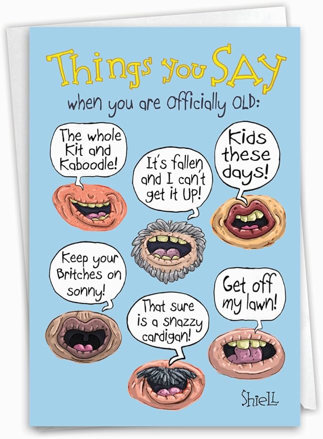 NobleWorks Hysterical Birthday Greeting Card with 5 x 7 Inch Envelope (1 Card) Things You Say C7891BDG