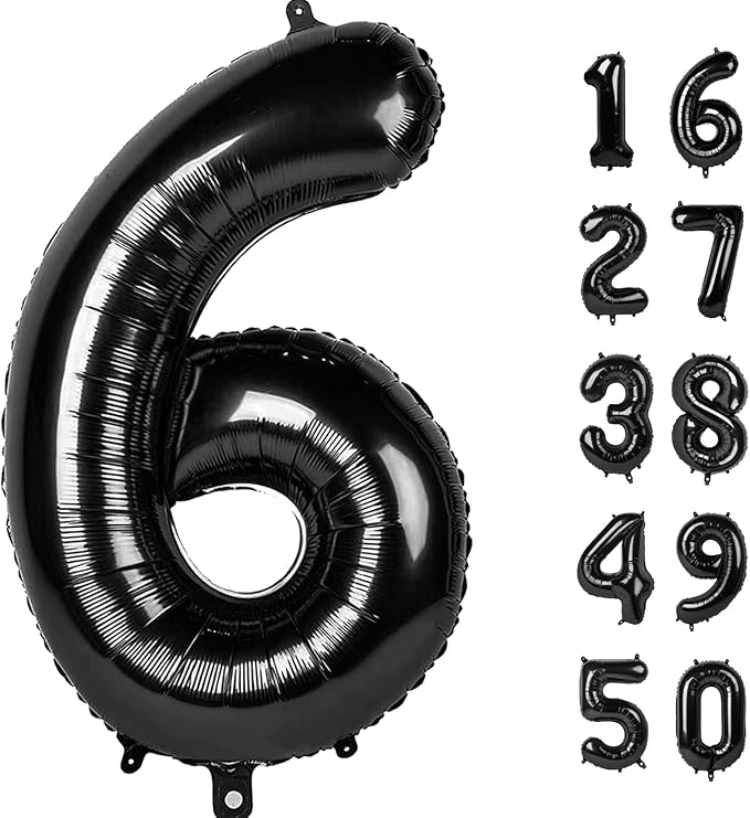40 Inch Black Number 36 Digital Balloon,Jumbo Mylar Foil Helium Balloon for 36 Balloons for Birthday Party,Wedding Anniversary Party Decorations