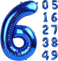 Navy Blue Jumbo Number 6 Balloon 40 Inch, Boy Girl 6th Birthday Supplies, Foil Helium 6 16 26 46 66 Birthday Giant Balloon, Mylar Blue Number Balloons Anniversary Decorations