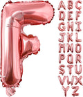 Lovoir 40 Inch Rose Gold Letter F Balloon - Jumbo Mylar Foil Helium Balloon for Birthday Party Celebration Decorations - Alphabet - Reusable Imprint Technology