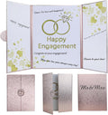 Engagement Party Decorations, Happy Engagement Guest Book Alternative, Large Engagement Card Engagement Gifts for Couple, Engagement Signature Book Engagement Decorations Party Supplies (Pink)