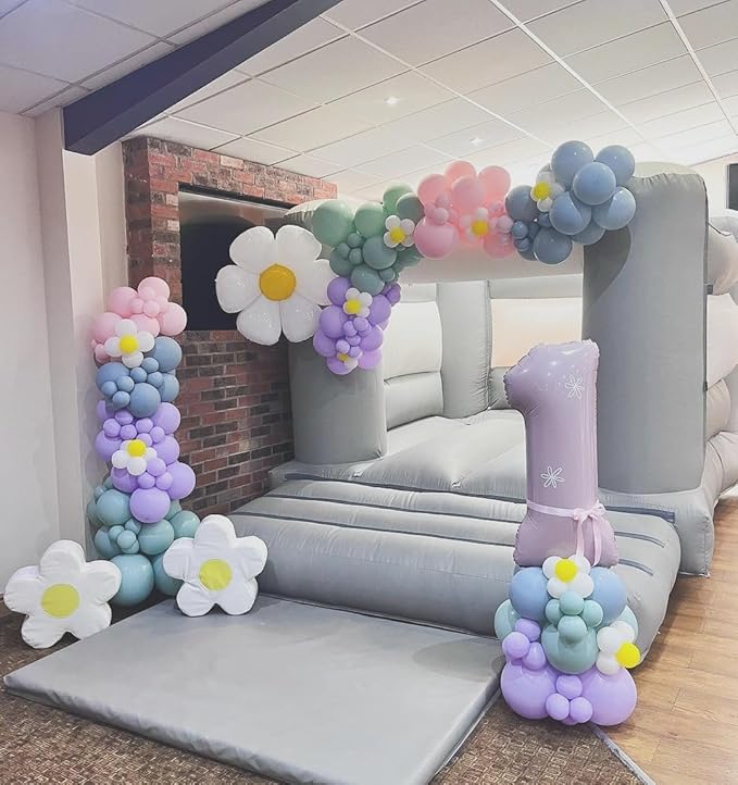 Balloon Numbers 40 Inch 5 Ballon for 5th Birthday Decorations, 15 25 35 50 Big Cream Purple Number Balloons for Wedding Photo Shoot Party Decor