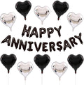 Anniversary Balloons Happy Anniversary Balloon Combination Happy Party Decoration Wedding Decoration (Black suit)