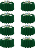 sancua Round Tablecloth 108 Inch Diameter, 8 Pack Hunter Green, Circle Polyester Fabric Table Cloth for Chiristmas Party Reception Banquet Birthday, Washable Formal Table Cover(Fit 42-96 Inch Tables)