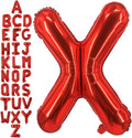 40 Inch Red Letter X Balloons, DIY Phrase Foil Alphabet Letter X Balloons DIY Word X Banner for Birthday Anniversary Celebration Graduation Party Supplies Decoration