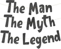 Pre-Strung The Man The Myth The Legend Black Glitter Banner - Retirement Decorations for Men and Women - Retirement Party Supplies and Gifts