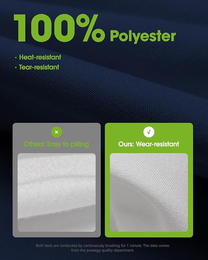 Pureegg Rectangle Table Cloth 60" x 84" – Durable Polyester Tablecloth Offers Reusable & Washable Protection, Ideal for Outdoor Party, Picnic, Wedding, Banquet and Birthday, Navy Blue