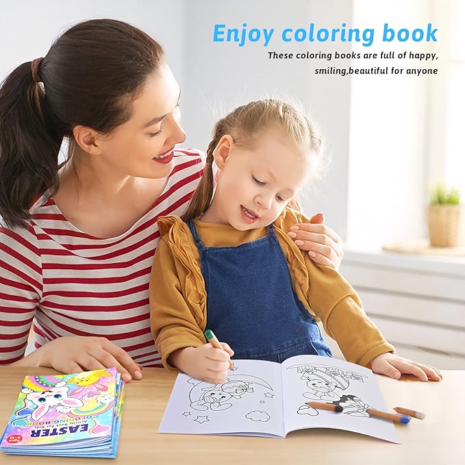 12 Pack Easter Coloring Books for Kids-Easter Day Activity Books for Boys and Girls Ages 2-12, Easters Basket Stuffer Gifts Party Favor Books for Home, School Class Coloring Activity and Decorations
