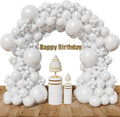 KAWKALSH White Balloon Different Sizes, 111Pcs 18 12 5 Inch Matte White Latex Balloon Arch Kit Garland for Wedding Bridal Graduation Baby Shower Birthday Party Decorations