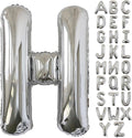 KALOR 40 Inch Silver Letter H Balloons Jumbo Foil Mylar Helium Big Balloons for Birthday Party Anniversary Baby Shower Supplies