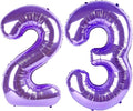 40 Inch Purple Number 23 Digital Balloon,Jumbo Mylar Foil Helium Balloon for 23 Balloons for Birthday Party,Wedding Anniversary Party Decorations