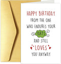 Chenive Hilarious Farting Birthday Card for Men Women, Funny Birthday Card for Farter Husband Wife, Humorous Birthday Card for Boyfriend Girlfriend, Endure Your Farts And Still Love You