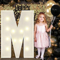 4FT Marquee Light Up Letters M, Big Marquee Letter for Baby Shower Birthday Engagement Wedding Marry Me Party Decor