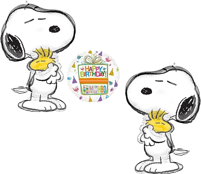 Anagram Peanuts Birthday Party Supplies Snoopy 3pc Balloon Bouquet Decorations