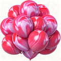 Pink Marble Balloons Red Hot Pink Balloons Marble Agate Latex 12 Inch 50PCS Pink Tie Dye Balloons Swirl for Birthday Party Christmas Decorations Valentine Day Wedding Festival