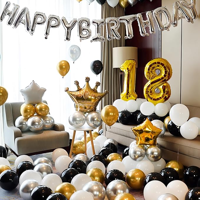 Gold Number Balloons Birthday Balloons - Giant Gold Number 1 Balloon 40 inch, Numbers Balloon Birthday Decorations, Gold Party Supplies for Women Men