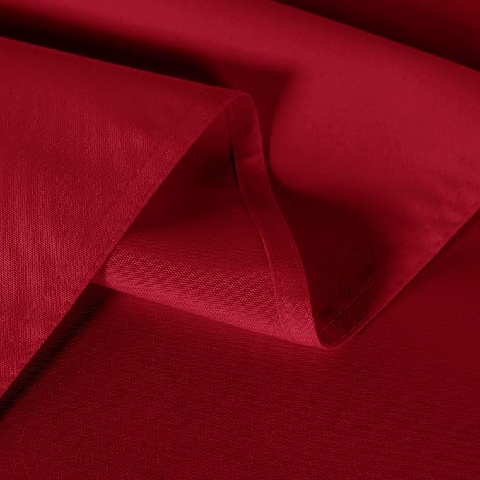 sancua 2 Pack Red Tablecloth 60 x 84 Inch, Rectangle 4 Feet Christmas Table Cloth - Stain and Wrinkle Resistant Washable Polyester Table Cover for Dining Tables, Buffet Parties and Camping
