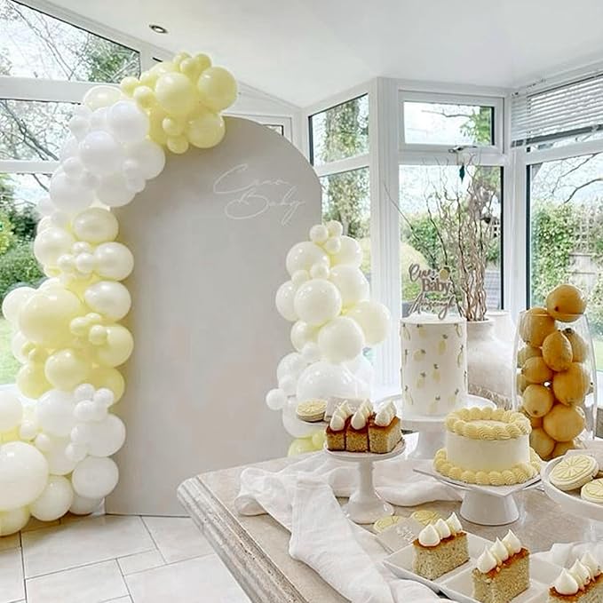 PartyWoo Beige Balloons 155pcs Different Sizes of 18 12 10 5 Inch Cream Ivory Balloon Arch Kit Garland for Wedding Bridal Graduation Baby Shower Easter Birthday Tea Boho Party Decorations White-Q08