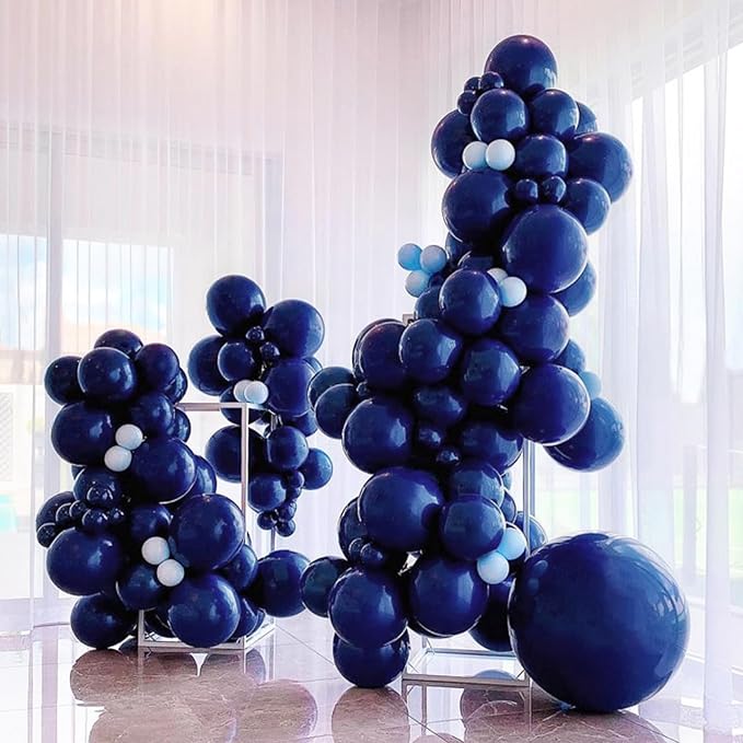 Navy Blue Balloons 100 Pack 12 inch Round Helium Navy Balloons for Graduation Birthday Party Backdrop Decorations