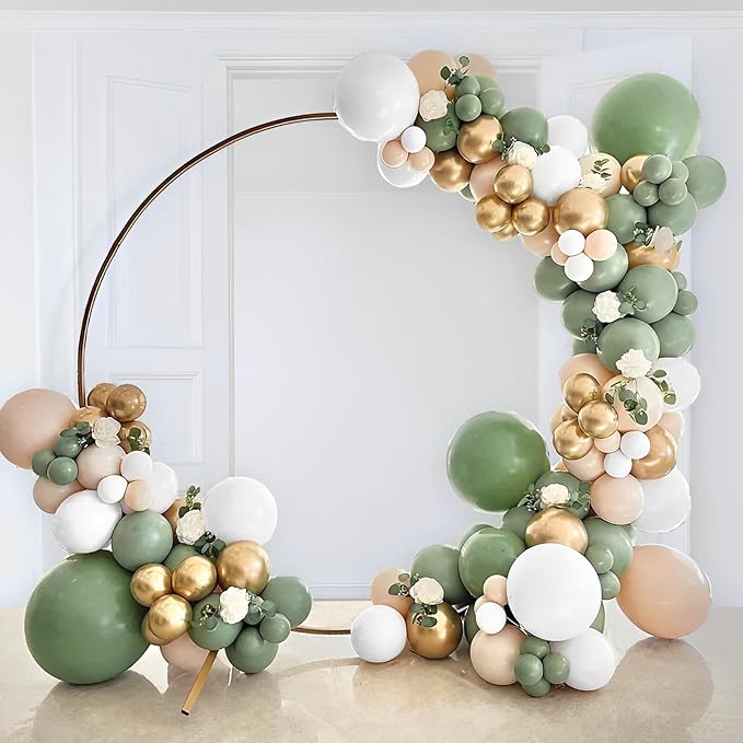 110pcs Sage Green Balloons 12inch Olive Green Latex Party Balloons for Graduation, Wedding, Birthday, Bridal Shower, Baby Shower, Anniversary Party Decorations