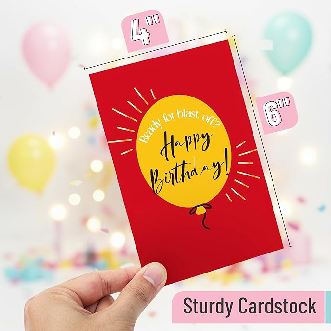 Mr. Pen- Birthday Cards with Envelopes, 20 Pack, 4" x 6", Assorted Color with Gold Foil, Blank Inside, Greeting Cards Birthday