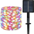 Solar String Lights Outdoor Waterproof 33ft 100LED 8 Modes Twinkle Lights Solar Fairy Lights for Patio, Garden Yard Party Wedding Tree Christmas Halloween Decoration, Multicolor