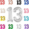 13 Balloon Number, Silver Number 13th 31th Birthday Balloons 40 Inch, 13 or 31 Years Old Silver Birthday Decorations for Boys Girls, 13th Anniversary Decorations