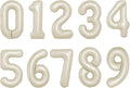 Number Balloons 16 Inch Mylar Foil Number 0-9 Balloons Set for Party Decoration Custom Digital Balloons 10 Pieces Party Supplies (nude)